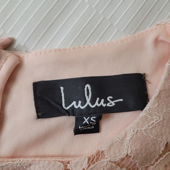 Lulus Favorite Flair Soft Pink Lace Mini Dress sz XS CD108L - Picture 5 of 11